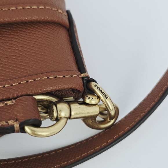 Coach Kitt Messenger Crossgrain leather Bag In Saddle - Picture 5 of 10